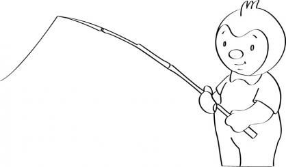 coloriage t choupi a la peche